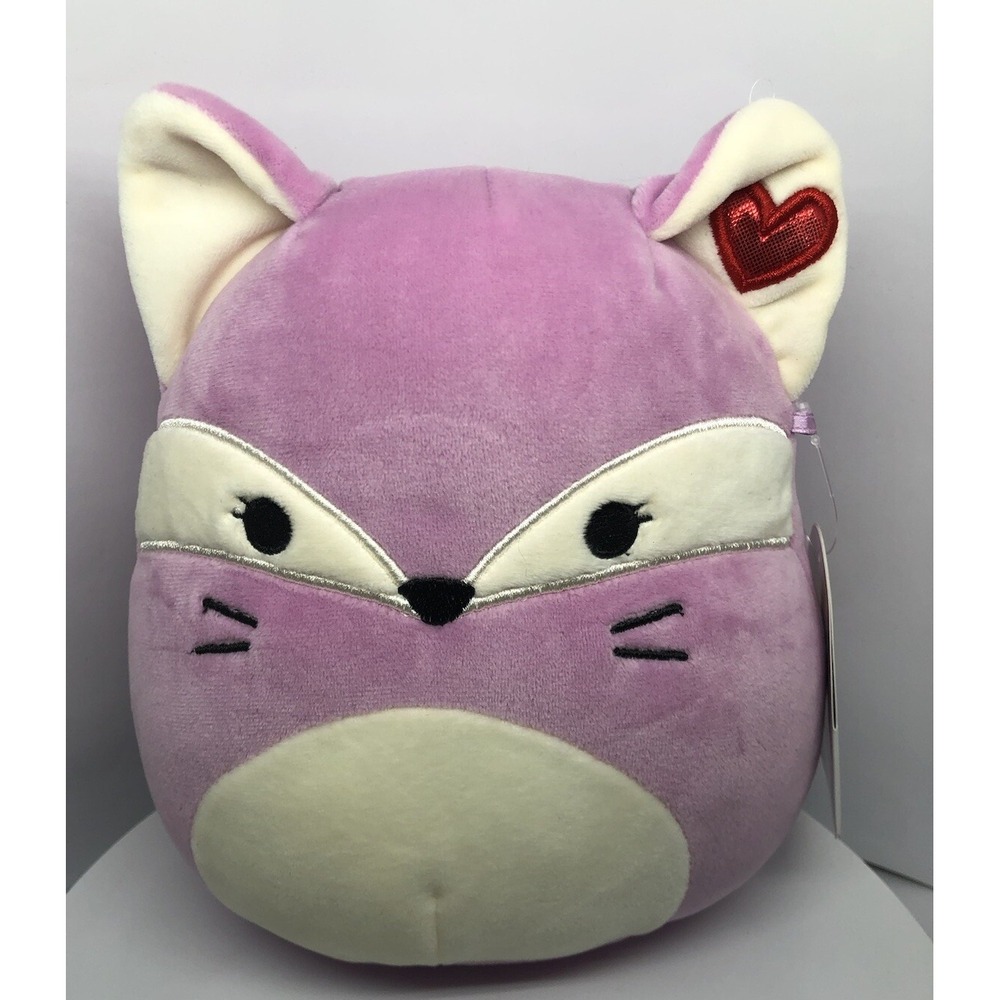 Squishmallow Valentine's Day 8" Lenaya The Fox Super Soft Plush Toy Holiday Gift